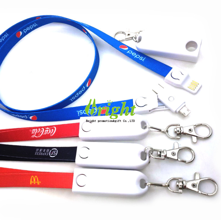 3 in 1 mobile phone data cable lanyard